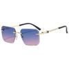 Rimless Metal Sunglasses - Unisex High-Fashion European & American Design