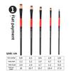 5pcs Wooden Short rod nylon hair oil brush flat head children's painting watercolor pen round head acrylic paint oil brush set