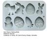 Easter Silicone Mold 8 Cavity 3D Bunny Carrot Egg Chick Shapes Non-Stick Flexible Mold Chocolate Candy Pudding Soap Clay Baking Decorating