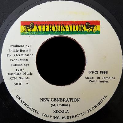 7inch Record SIZZLA - New Generation NONE XTerminator 1998 Jamaica Reggae, Ska & Dub Used
