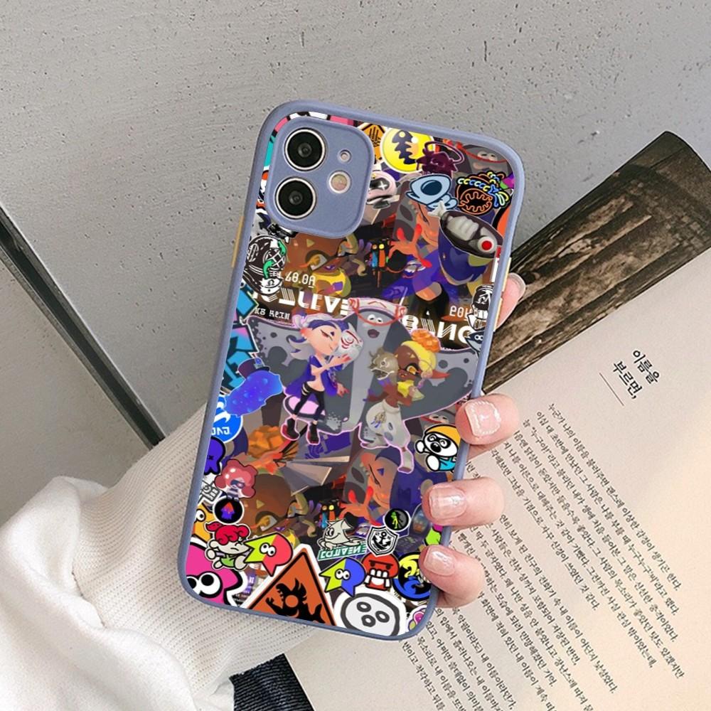 Game Splatoon Art Phone Case for iPhone 14 11 12 13 Mini Pro Max 8 7 Plus X XR XS MAX Translucent Matte Cover