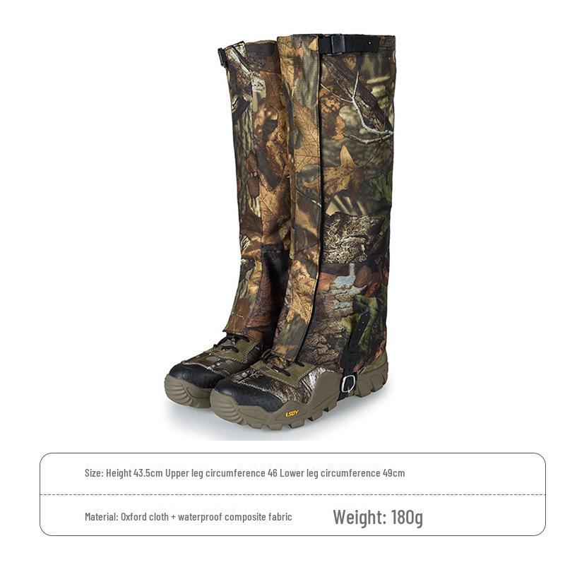 Camouflage Outdoor Hiking Gaiters - Anti-Scratch, Moisture-Resistant Leg Protection for Camping