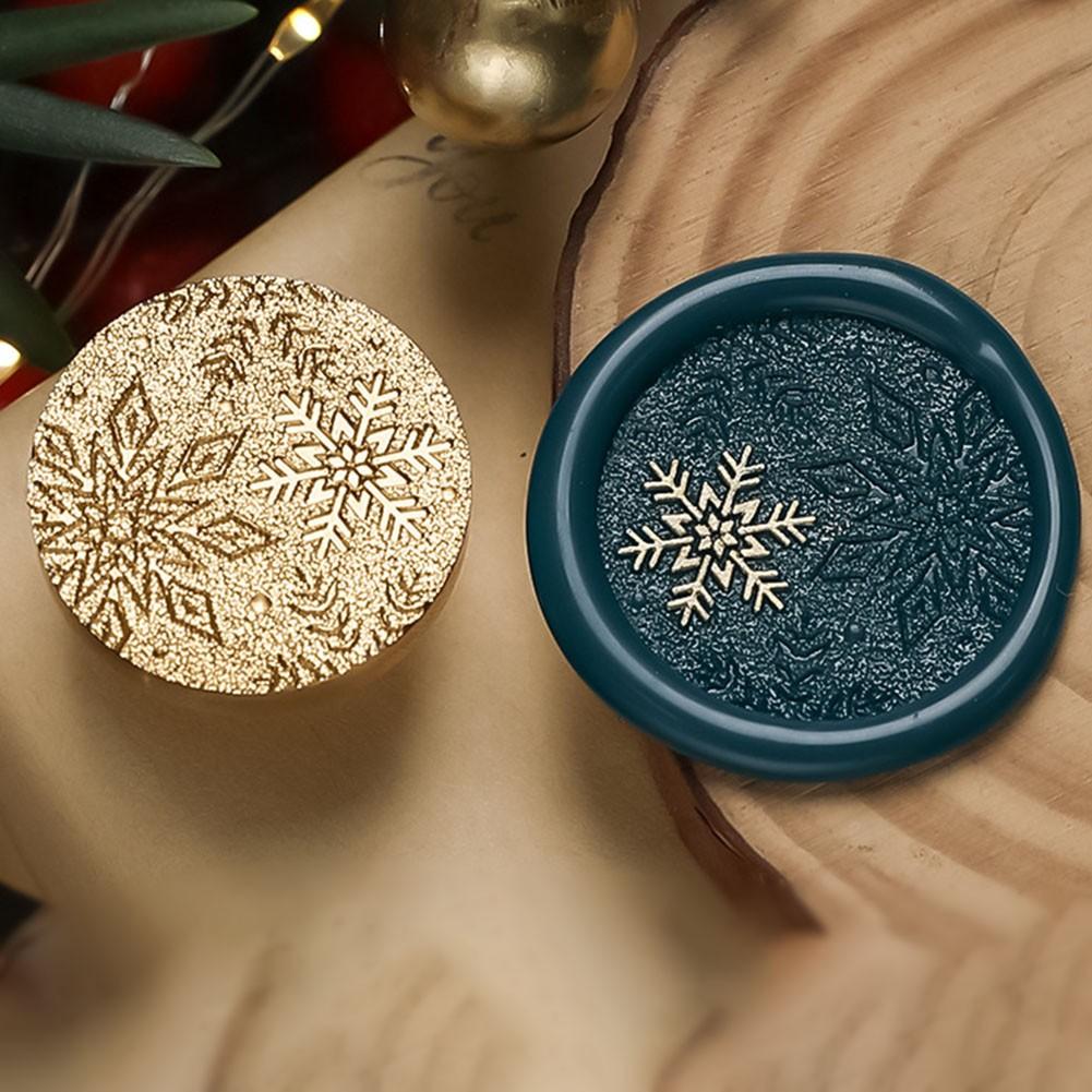 

Зимний фестиваль Голова сургучная печать штамп старинный узор снежинки рождественская елка 16