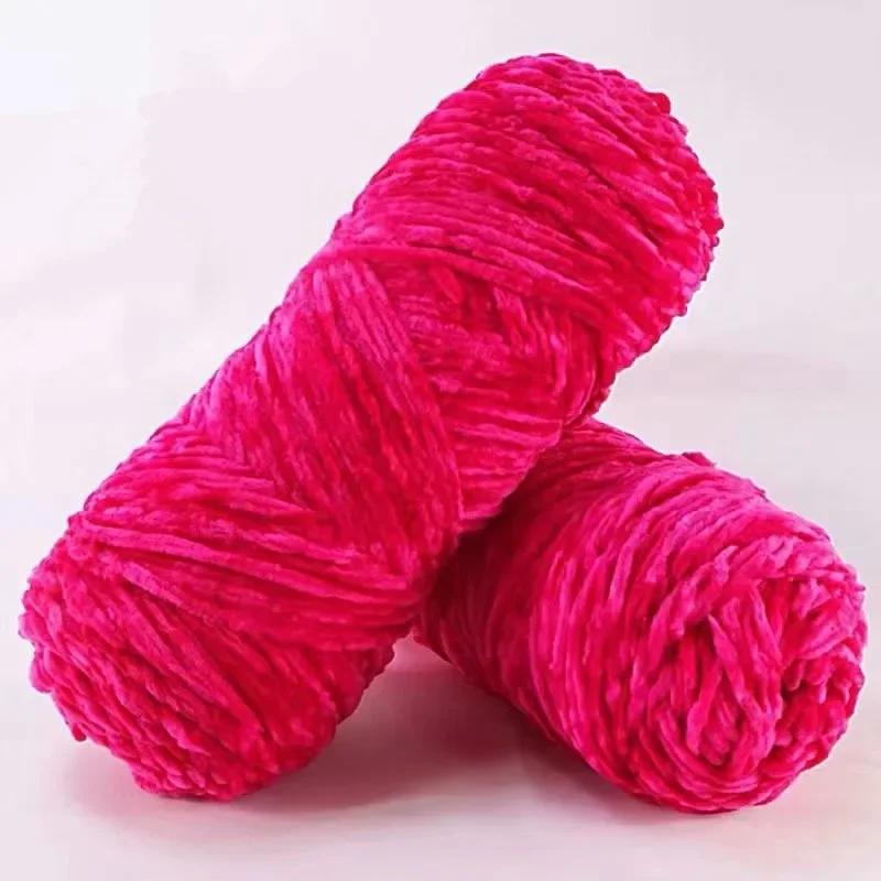 6pcs 600g Chenille Yarn  Washable & Ultra Durable Crochet Velvet Yarn Resilient Yarn for Cushions Bags Knitting Projects DIY Craft Supplies