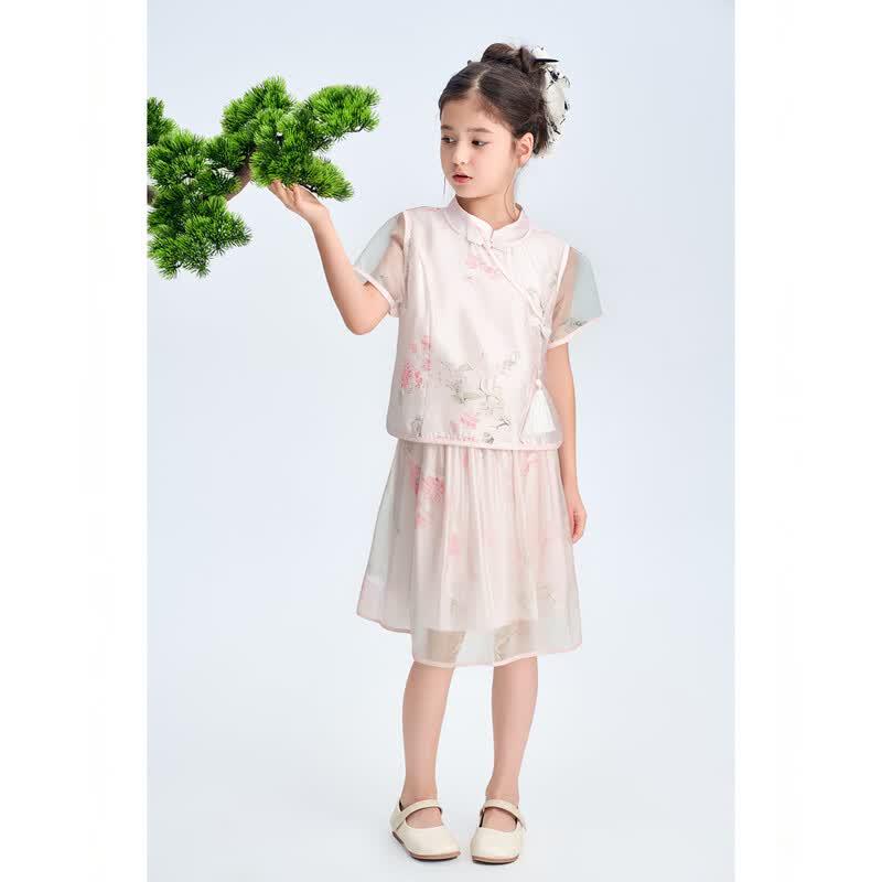 

Montagut Girls Floral Print Summer Skirt Set 140