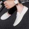Metal Buckle Black Loafers Leather Mens Slip on Shoes Comfortable Men Casual Shoes Male Driving Footwear Breathable Mens