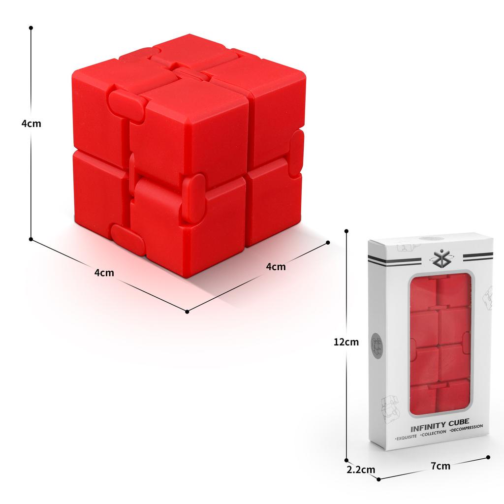 Alloy&Plastic Infinity Cube Fidget Toy Ultra-Durable Sensory Stress Reliever for Adults & Kids Anxiety Relief Gift