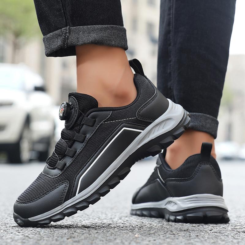 TUINANLE Mens Wide Fit Sneakers Breathable PU Casual Trainers Outdoor Flat Large Size 39-48
