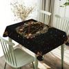 VIKAMA Bosque Estrellado Pentáculo Tela de Altar de Tarot Corona Natural Mantel Ritual de Mesa Tapete de Meditación de Brujería para Lectura de Tarot