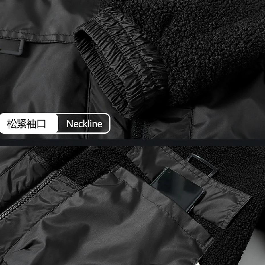 Polar Fleece Jacket Men Winter Thcik Warm Fleece Jacket Coat Plus Fashion Casual Polar Fleece Coat Male