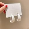 Korea Clear Acrylic Geometric C-shaped Hoop Earrings For Women Girls Trends Hanging Earrings Party Travel Jewelry Gifts