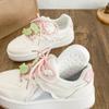 B2312 latex insole/small fish accessories thick-soled little white shoes women's shoes board shoes 2025 new spring and summer breathable mesh