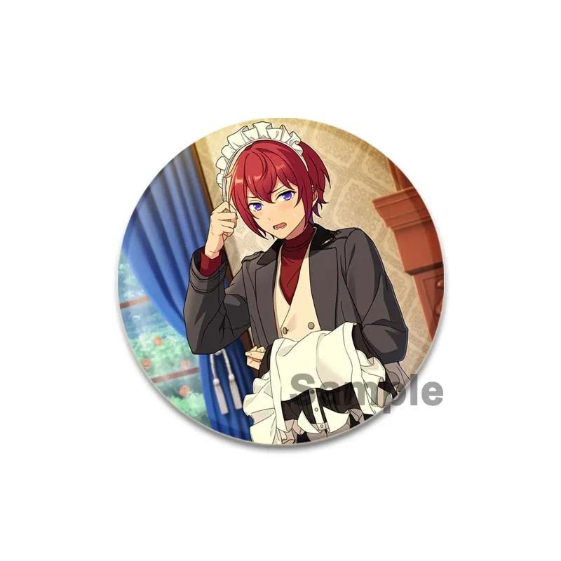 32/44/58mm Ensemble Stars Idol Round Brooch Cartoon Cosplay Badge Icons Lapel Pins for Backpack Gifts Tsukasa Suou