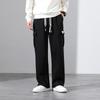 Sweatpants Men Multi-Pockets Drawstring Cotton Casual Wide Pants Male Loose Straight Trousers Large Size 8XL