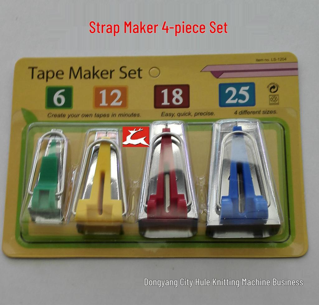 Patchwork Binding & Bias Tape Maker Set with Hemmer Roller Foot (6/12/18/25MM)