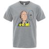 Streetwear Saitama One Punch Man Anime Manga Hero OK T-Shirt Men Women Fashion Short Sleeve Tee Cotton Oversized Loose Harajuku