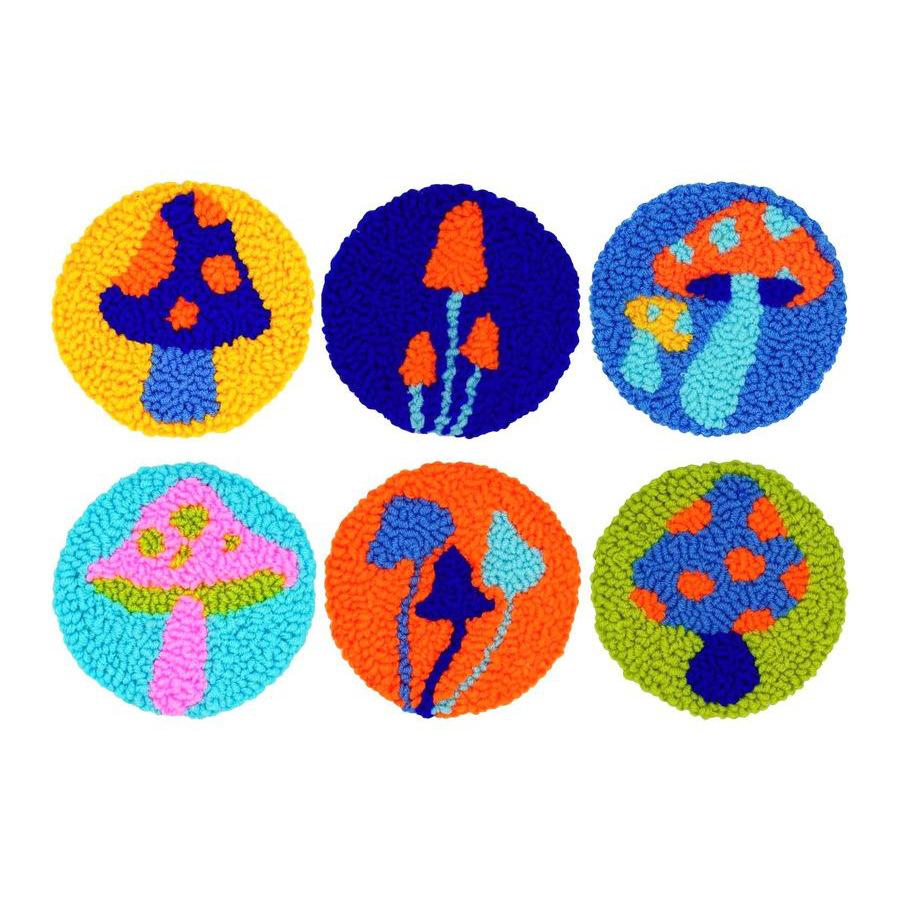 Poke Embroidery Handmade Diy Coaster Material Pack Heat Insulation Pad Embroidery Manual Decompression 10x10cm(Materialkitincludingembroiderystretch