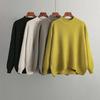 Maglione a collo alto a mezza manica, maglione a maniche lunghe, vintage, autunno inverno, sciolto, tinta unita