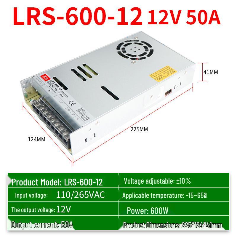 Ultra-Thin Silent LED Switching Power Supply 220V To 5V-48V, 35W-600W