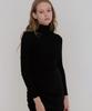 Kamino Ribbed Turtleneck Knit Black