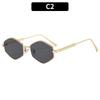 Women's sunglasses - unisex fashion polygonal metal sunglasses
