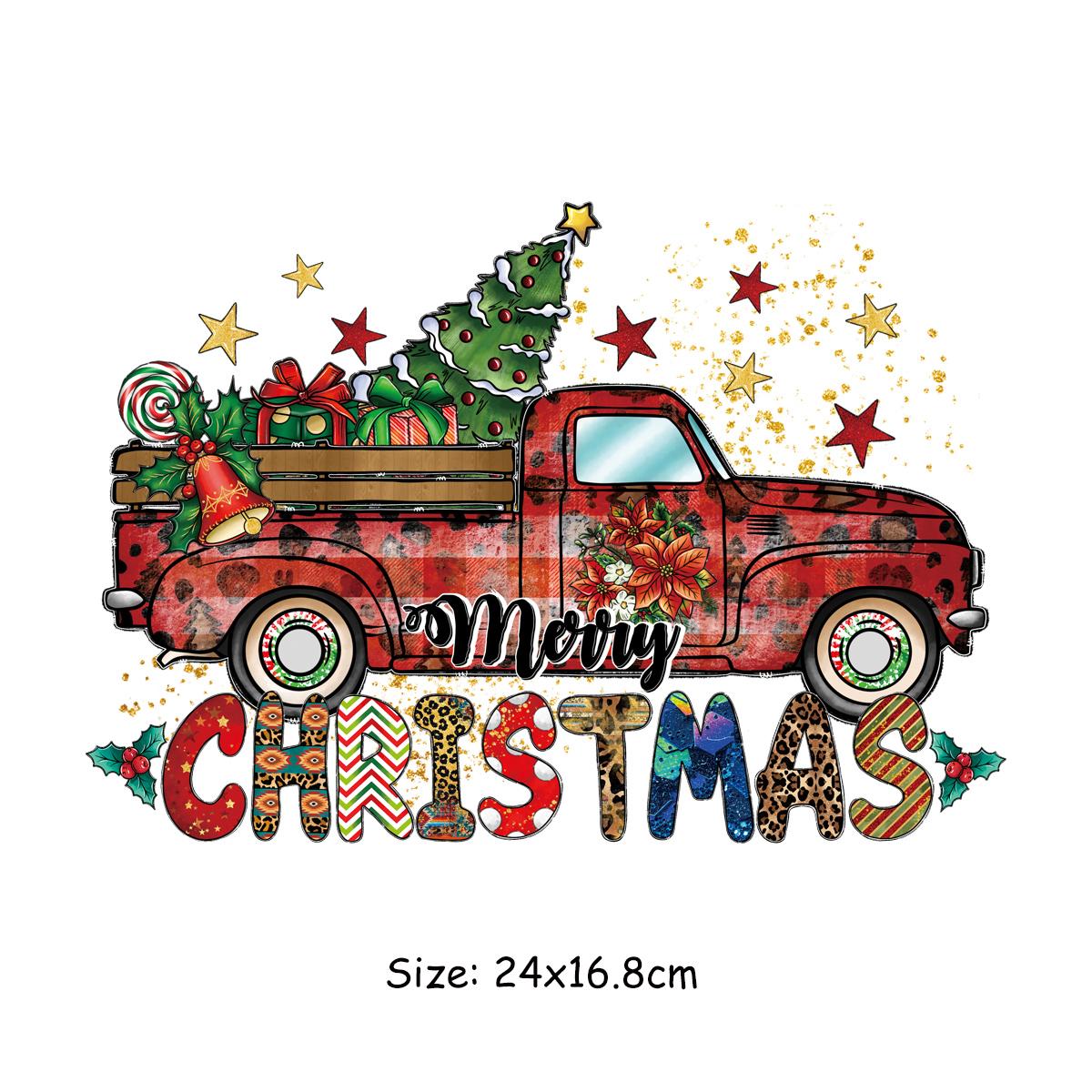 

Рождественские утюговые нашивки с животными, художественные ремесла, глажка, термоклейкая передача, одежда, аппликация, аксессуары «сделай сам», хит продаж