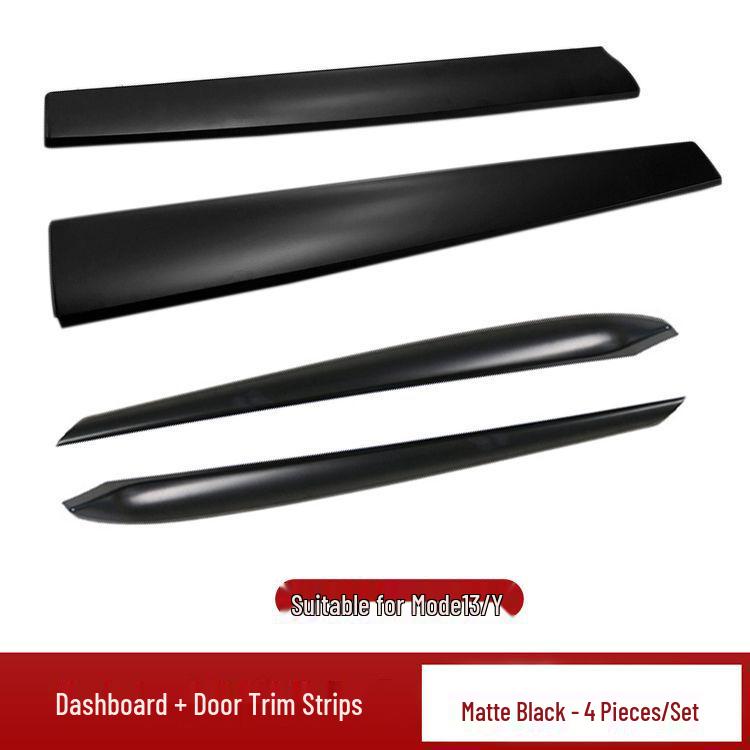Carbon Fiber Decor Strips for Tesla Model 3/Y Dashboard & Console Protection