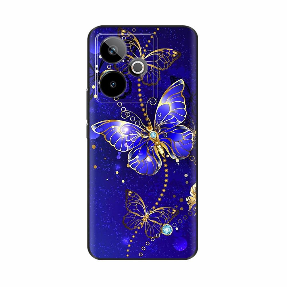 For Realme GT 7/GT 7T/GT7 PRO Case Butterfly Flower Anti Drop Protection Covers For Realme GT 7 7T Pro Bumper TPU Casing Fundas
