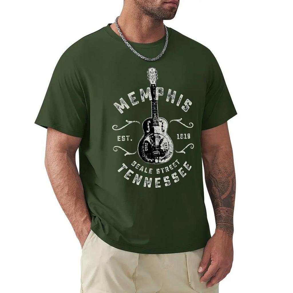 Memphis Beale Street Usa Vintage T Shirts Women Man's T-shirt Cotton Summer Tshirts Short Sleeve Graphics Tee Tops