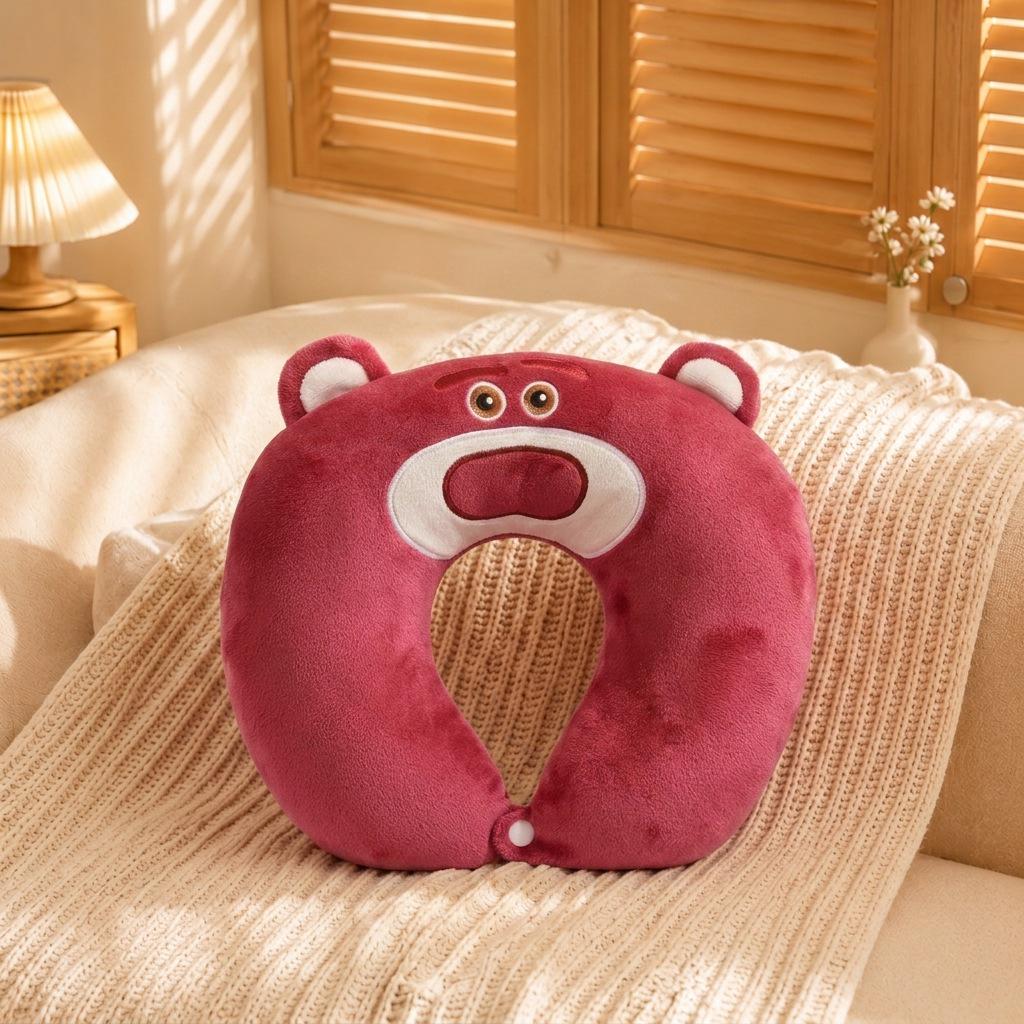 Cartoon Soft U-Shaped Neck Pillow - Portable Nap Pillow for Car, Office, or Travel