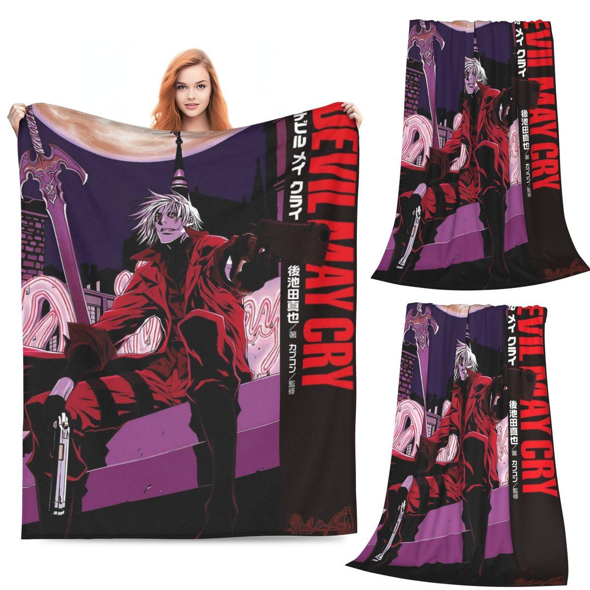 

Dante - Devil May Cry Blankets Soft Warm Flannel Throw Blanket Cover for Bed Living room Picnic Travel Home Sofa 80x120cm