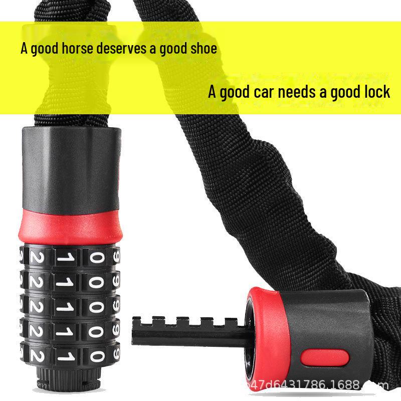Universal Anti-Theft Lock: Password-Protected Iron Chain for Bicycles, Electric Cars, and Doors