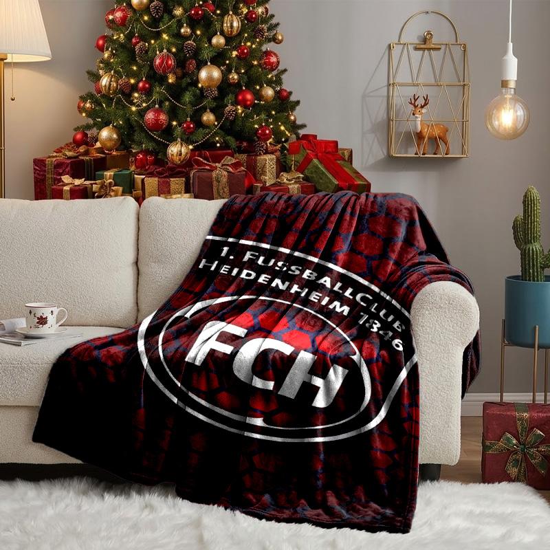 Heidenheim Squad Blanket Lightweight Ideal Bedding Blanket Perfect for Travel, Camping, Living Rooms, Offices, Sofas, Fan Christmas gift