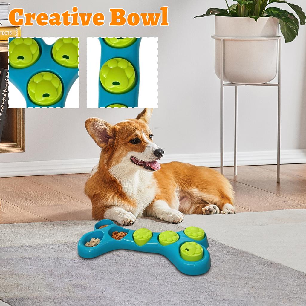 Pet Puzzle Feeder Bowl - -Shaped Slow Eating Dish For Dogs & Cats, Mental Stimulation & Food Enrichment Toy