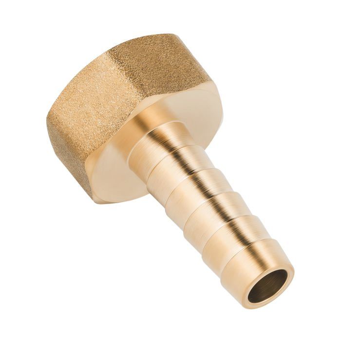 Adaptateur embout de tuyau laiton massif Barb vers BSP filetage 10 mm tête verte