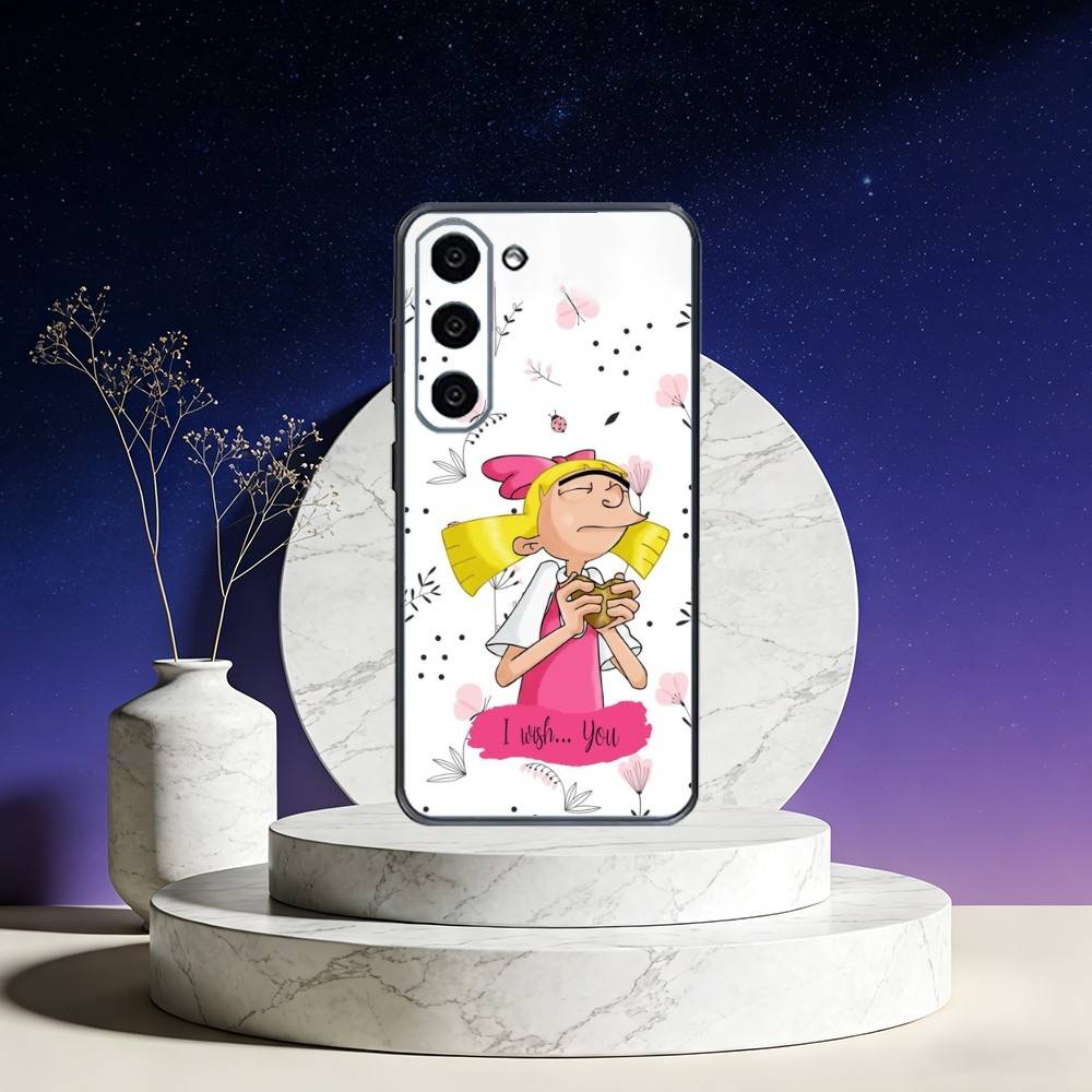 

Hey A-Arnold Helga Clear Phone Case For Samsung Galaxy A73,A72,A71,A70,A53,A52,A51,Others Soft Black Cover Samsung a72
