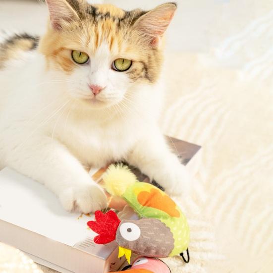 Plush Toy Enhance Bonding Reduce Furniture Damage Durable Bite-resistant Toy for Kittens