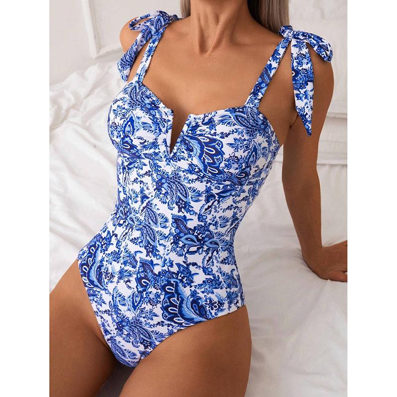 

Новый слитный купальник Сексуальный купальник с мультяшным принтом Женский купальный костюм Пляжный купальник с открытой спиной Монокини Купальник Женский XL синий