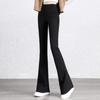 Black Slightly Flared Pants for Women 1116 Spring and Autumn Drape High-Waist Suit Hoof Pants Summer Slimming Versatile Casual Pants for Women