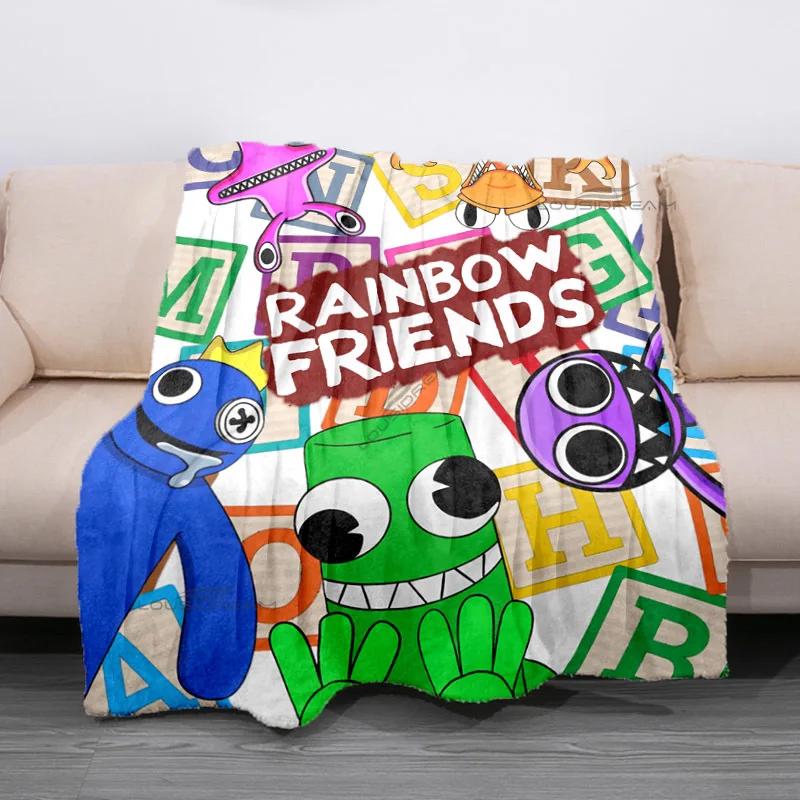 Popular Cartoon Rainbow Game Patterns Blanket Fashion Flannel Blanket Cosy Lazy Couch Cover Blanket Super Soft Sheet Mattresses
