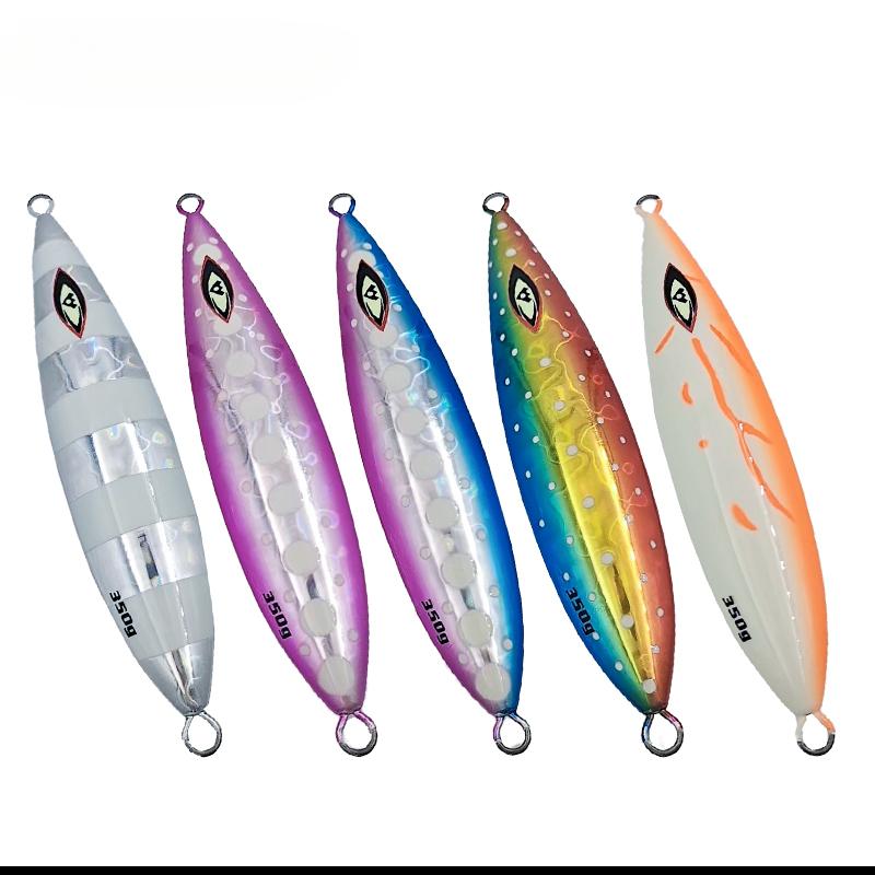 250g 350g 500g Metal Jigging Lures Casting Slow Pitch Lead Fishing Baits Offshore Jig Sea Boat Tackle (as the picture,/&350g)