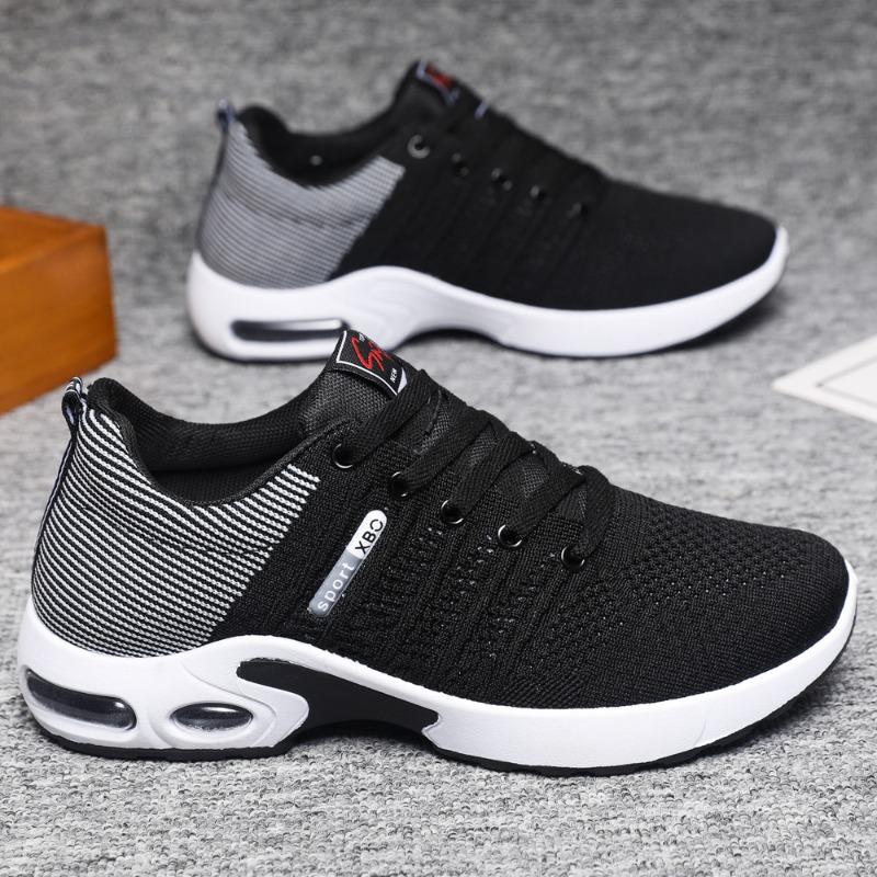 Men's shoes summer new sports shoes men's lace-up breathable running shoes lightweight casual shoes