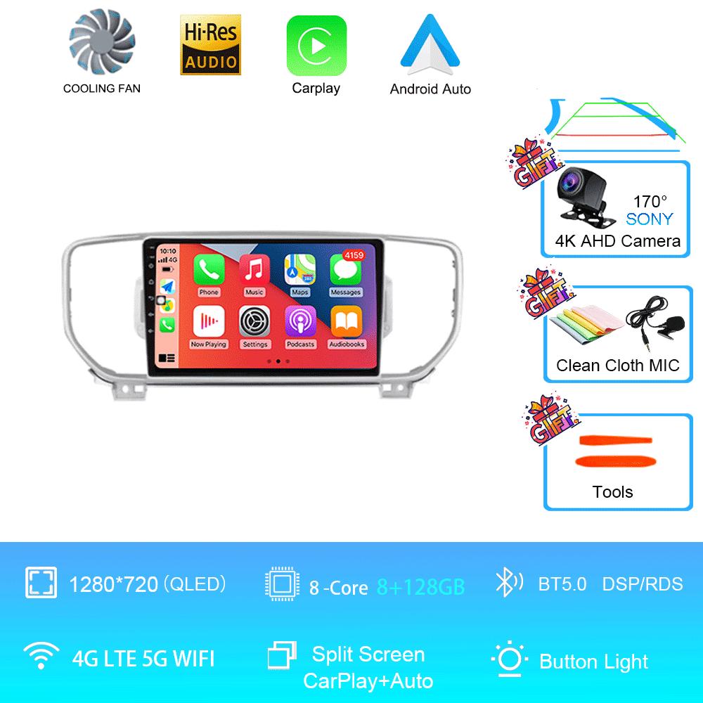 Android 14 Car Radio Carplay+Auto For KIA Sportage 4 KX5 2016 - 2018 Multimidia Video Player Navigation GPS Stereo 360 Camera BT