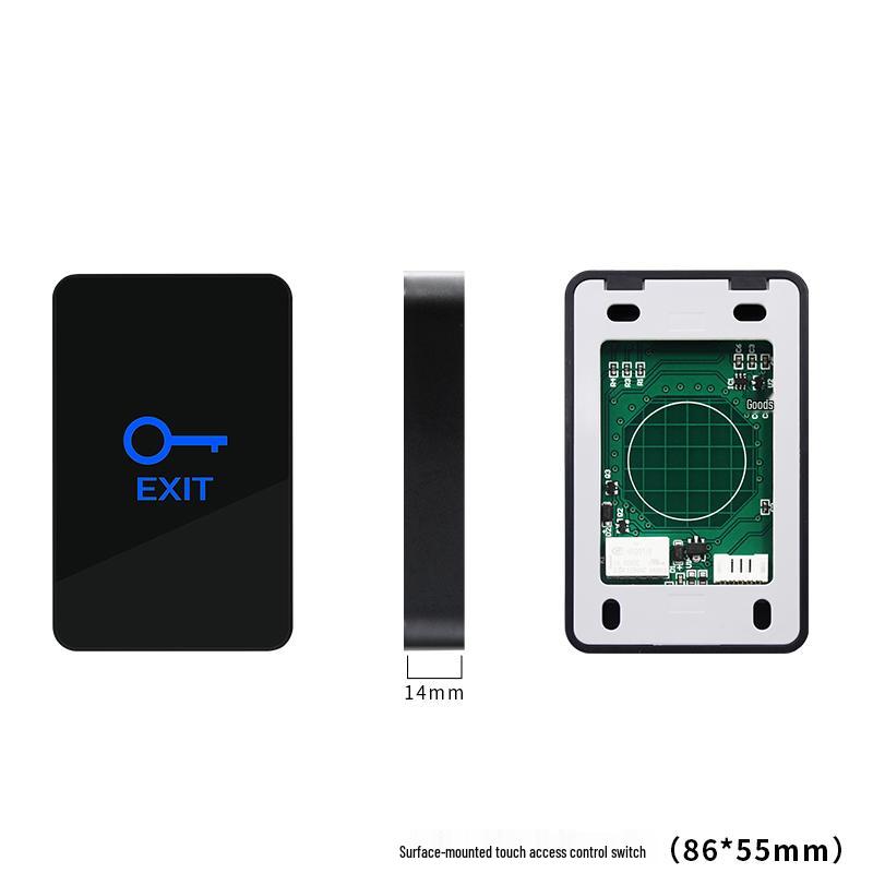 Touch Access Switch: Auto-Reset Narrow Door Open Button, 86-Type Surface Mount Panel
