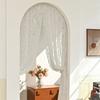 Leaf Embroidered White Sheer Curtains Rod Voile Drapes for Bedroom and Living Room for Privacy Protections Decors