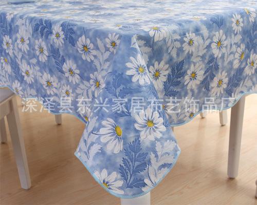 Waterproof And Oil-Proof Tablecloth Square Leave-In Tablecloth Round Peva Printed Dining Table Cloth Rectangular Coffee Table Cloth Custom