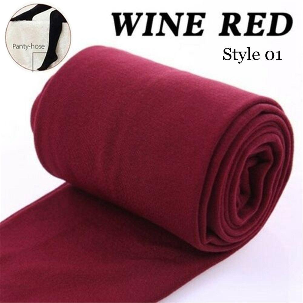 Hot New Winter Thermal Fluff Lined Thick Pantyhos Stretch Pants Warm Tights Slim Leggings