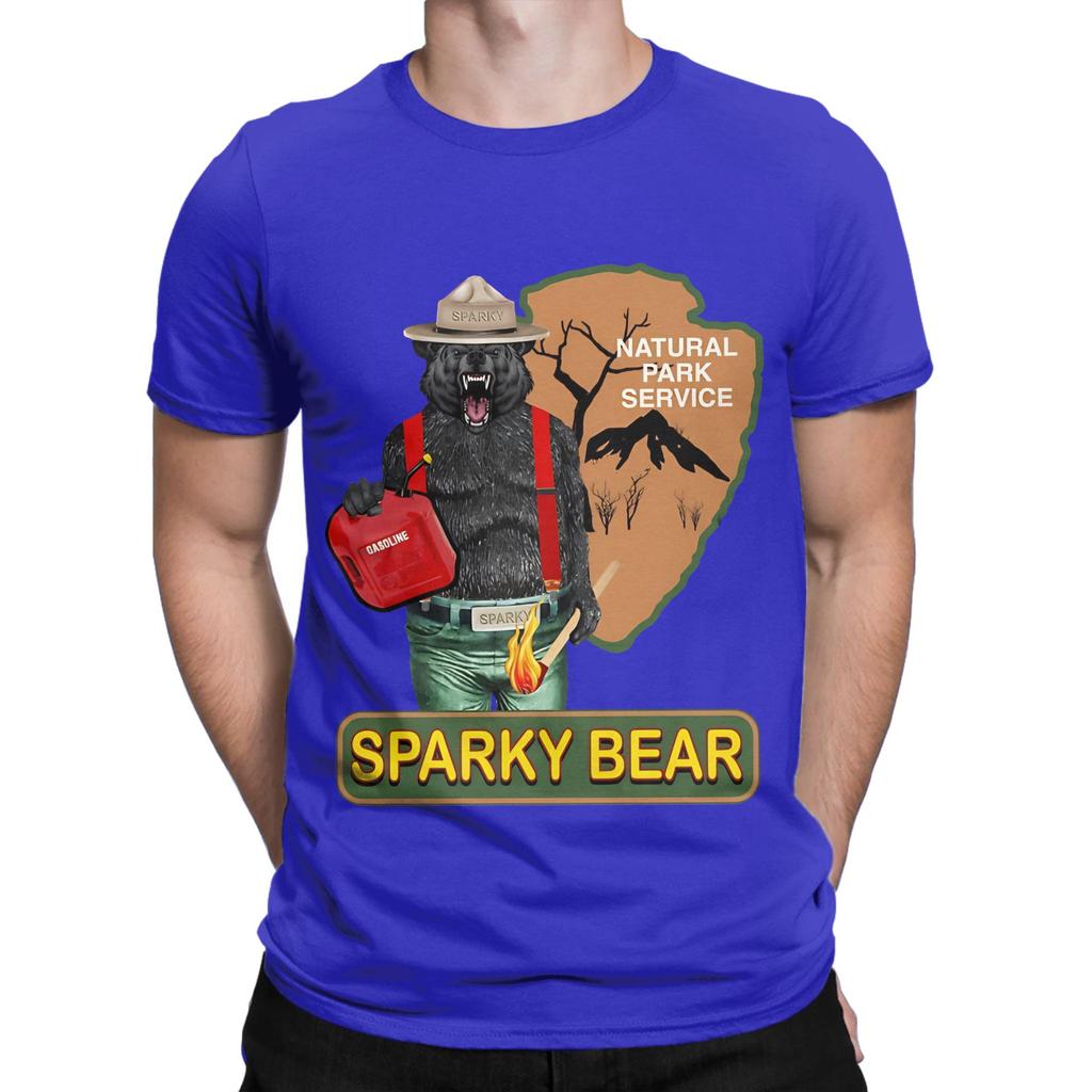 Smokey bBears Cousin Sparkey Funny 100 Cotton TShirt Smokey bBear Tees Tops For Unisex
