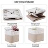 Foldable Storage Cubes Bins for Home Collapsible Fabric Storage Baskets with Ropes Office Closet Clothes Toys Organizer