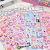 1/4Pcs DIY Decor Stickers Stereoscopic Cute Animals Fart Peach Stereo Relieve Stress Decals Cartoon 3D Relief Sticker Supplies
